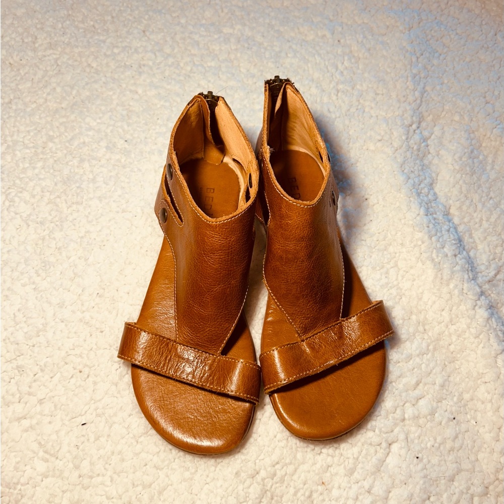 Bed Stu Brown Leather Sandals Minimalist Design